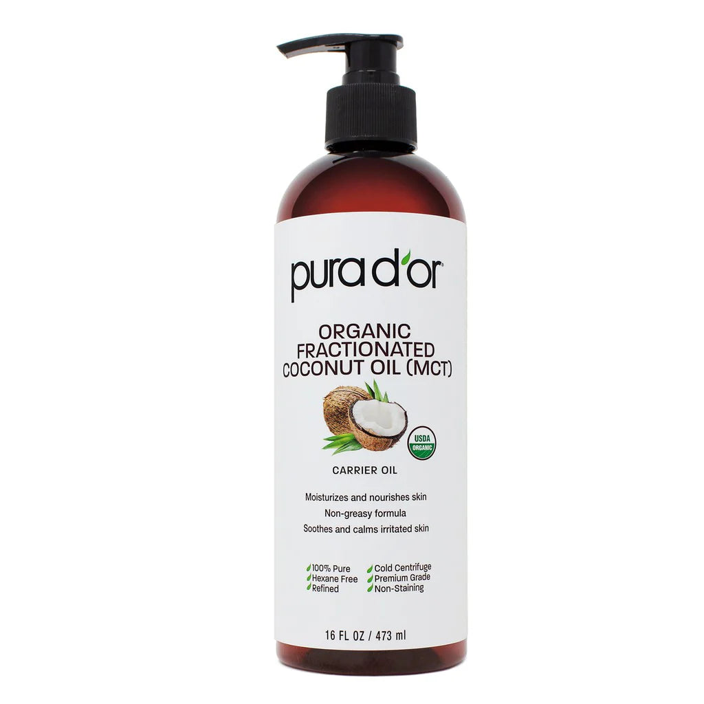 Pura D'or Organic Fractionated Coconut Oil 473 ml
