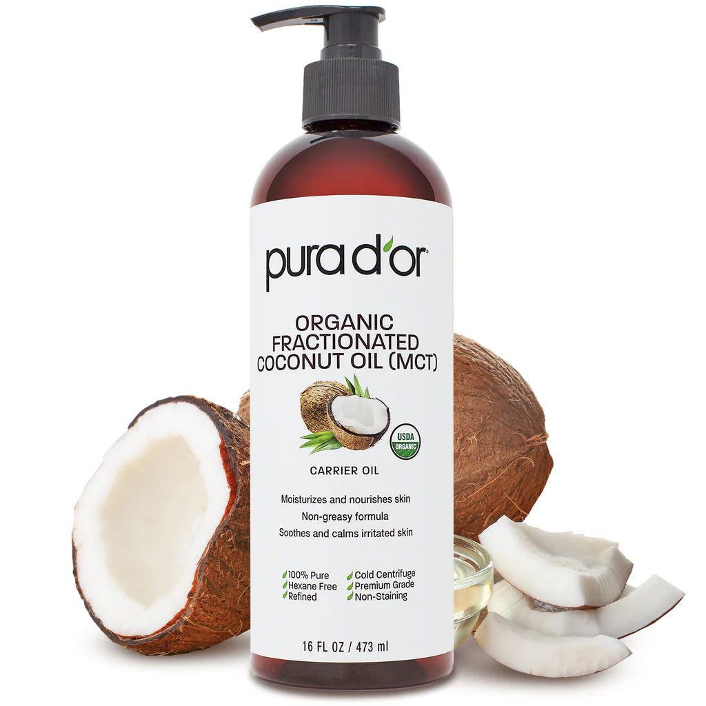 Pura D'or Organic Fractionated Coconut Oil 473 ml