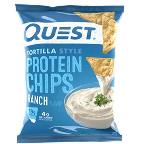 QUEST Tortilla Style Protein Chips Ranch Gluten Free Keto Friendly 32g