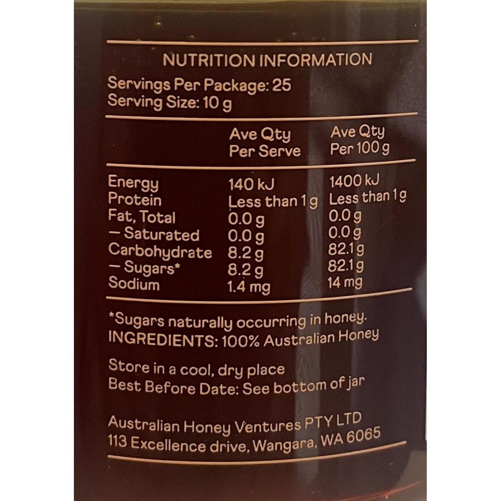 Real Good Honey Australian Blackbutt Honey 35+ - 250 g