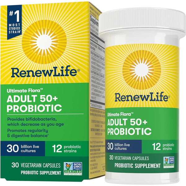 Renew Life Probiotics Adult 50+ Gut Health 30 billion 30 Vegetarian Capsules
