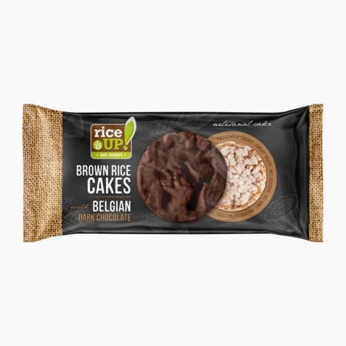 Rice Up Brown Rice Cakes with Belgian Dark Chocolate Gluten Free 90g