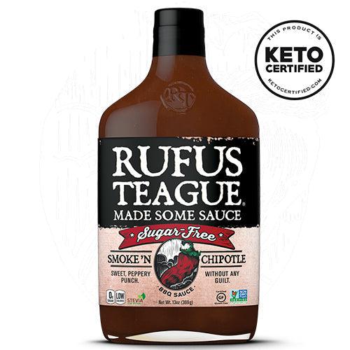 Rufus Teague SMOKE 'N CHIPOTLE BBQ Sauce No Added Sugar Gluten Free KETO CERTIFIED 369g
