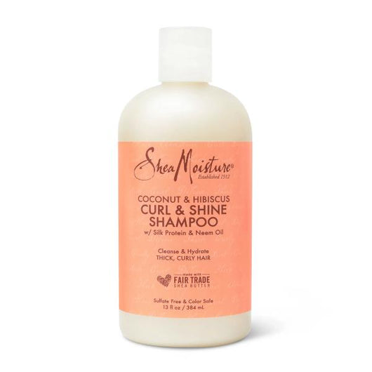 SHEA MOISTURE Coconut & Hibiscus Curl & Shine Hair Shampoo Sulfate Free & Color Safe 384 ml