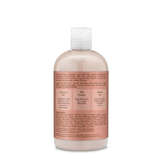 SHEA MOISTURE Coconut & Hibiscus Curl & Shine Hair Shampoo Sulfate Free & Color Safe 384 ml