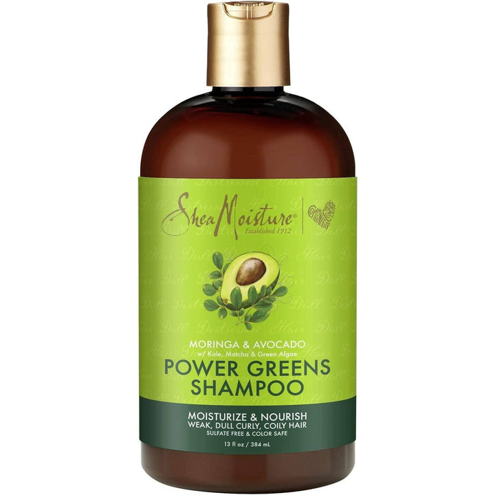 SHEA MOISTURE Moringa and Avocado Power Greens Shampoo Sulfate Free & Color Safe 384 ml