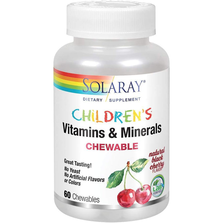 SOLARAY Kids Vitamins & Minerals Complete Multivitamin for Kids 60 Chewables