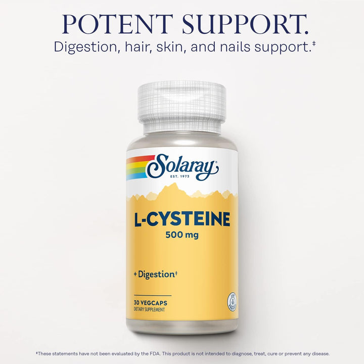 SOLARAY L-Cysteine 500 mg 30 Vegetable Capsules