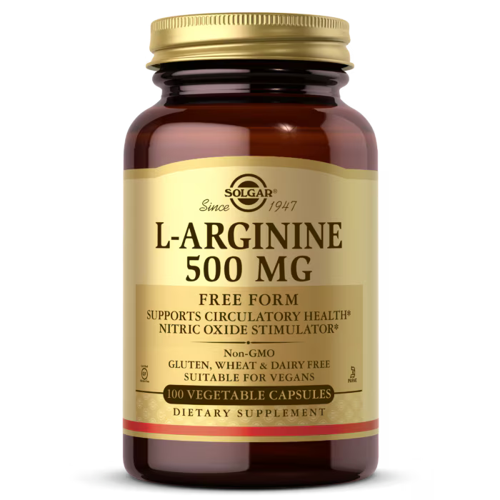 Solgar L-Arginine 500 mg - 100 Vegetable Capsules