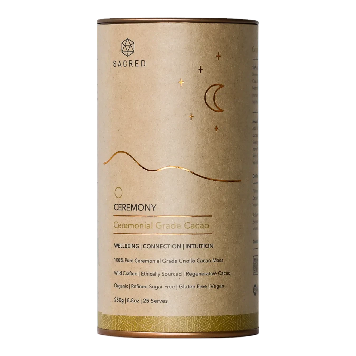 Sacred Taste Earth Organic Ceremonial Grade Cacao with Superfood, Premium Quality Cacao Powder 250g 25 Serves