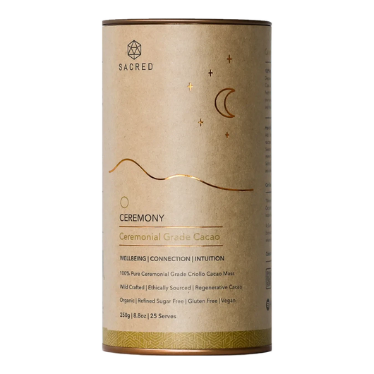 Sacred Taste Earth Organic Ceremonial Grade Cacao with Superfood, Premium Quality Cacao Powder 250g 25 Serves