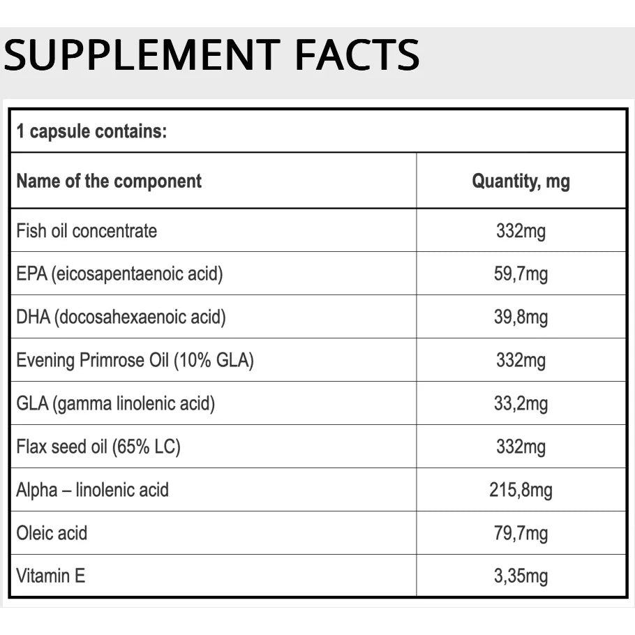 كبسولات جراسبيرج أوميجا 3-6-9 بالانس 1000 ملغ، 60 كبسولة