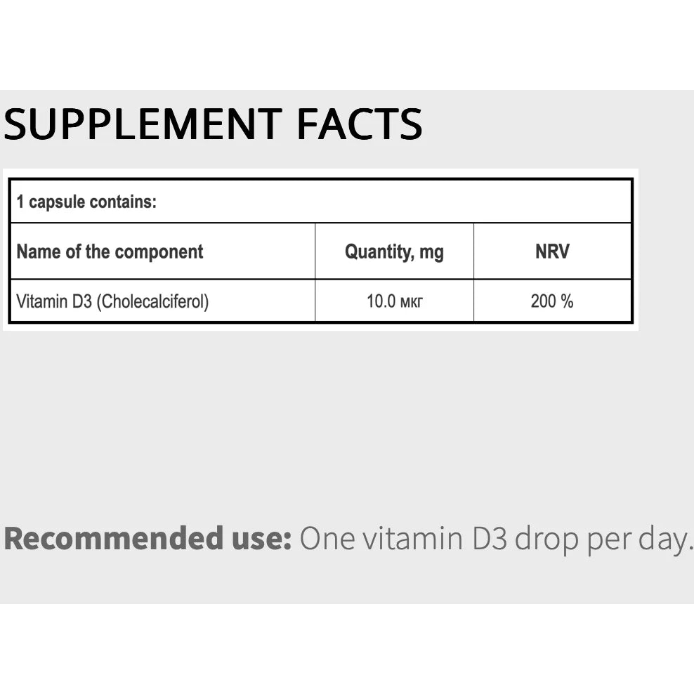 Grassberg Vitamin D3 400 IU Drops 50 ml