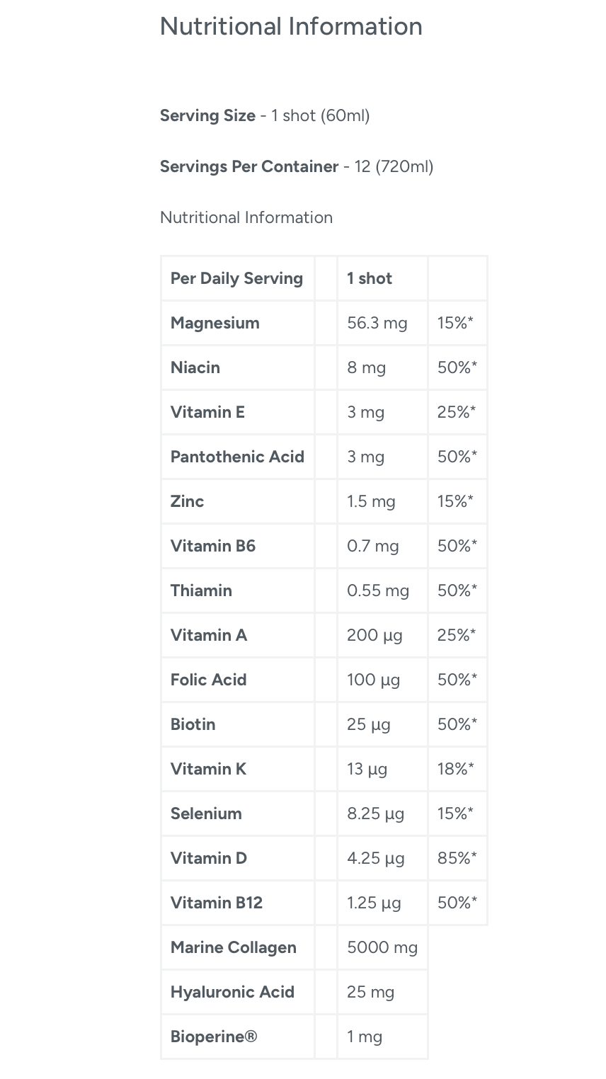 ماي فيتامينز بيوتي كولاجين شوت بنكهة الأناناس وجوز الهند 60 مل