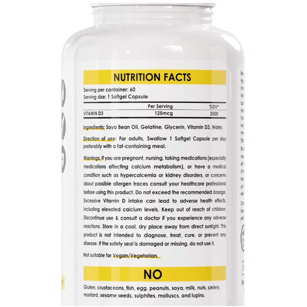 Sporter Vitamin D3 5000 IU 60 Softgels