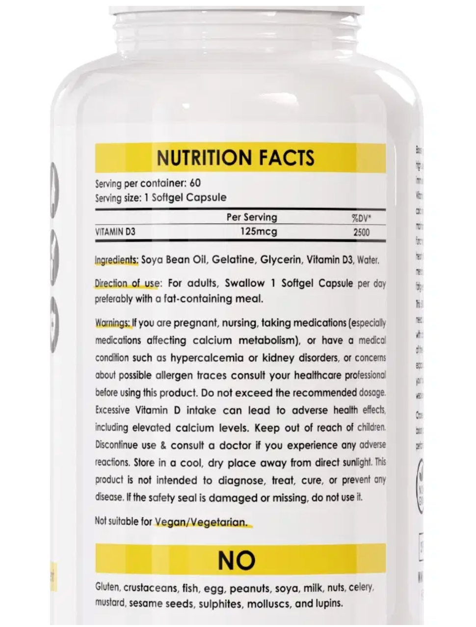 سبورتر فيتامين دال 3 5000 وحدة دولية، 60 كبسولة هلامية
