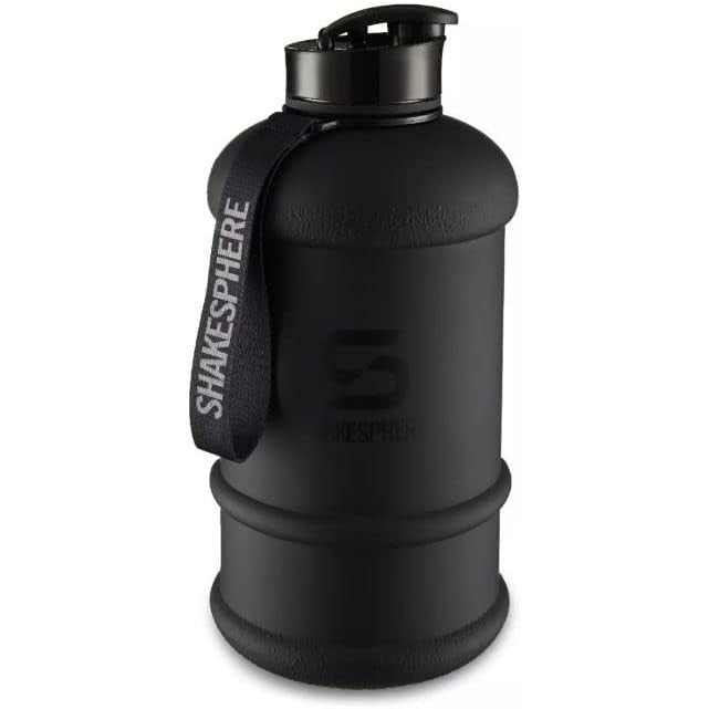 ShakeSphere Hydration Jug DEHP and BPA Free Matte Black/Black Logo 1.3 L