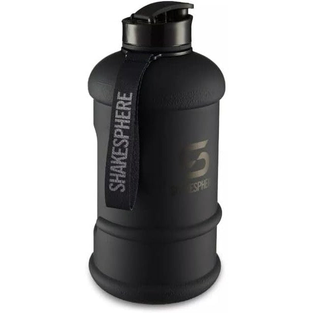 ShakeSphere Hydration Jug DEHP and BPA Free Matte Black/Black Logo 1.3 L