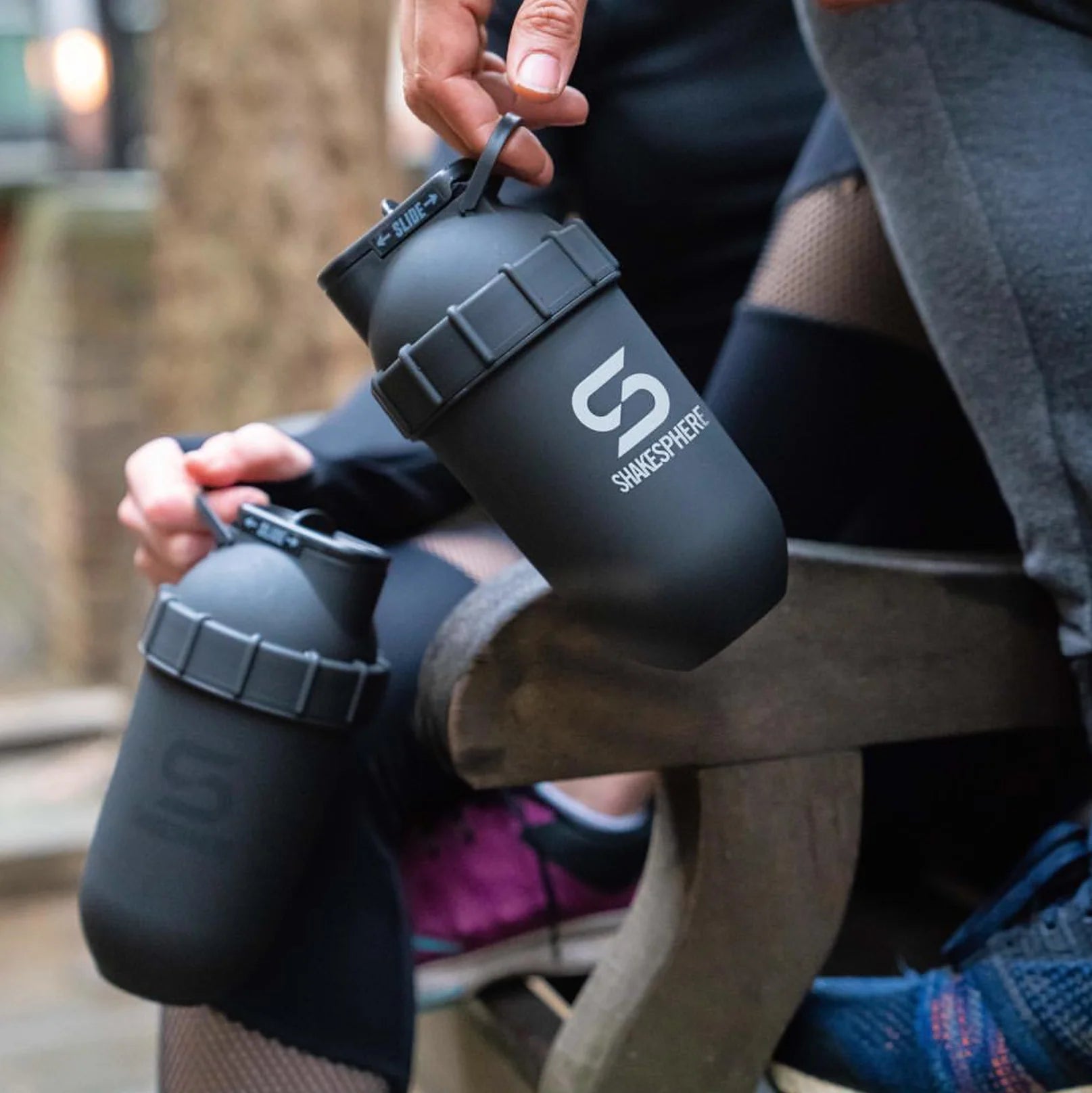 ShakeSphere Protein Shaker Bottle Tumbler Original Matte Black 700ml