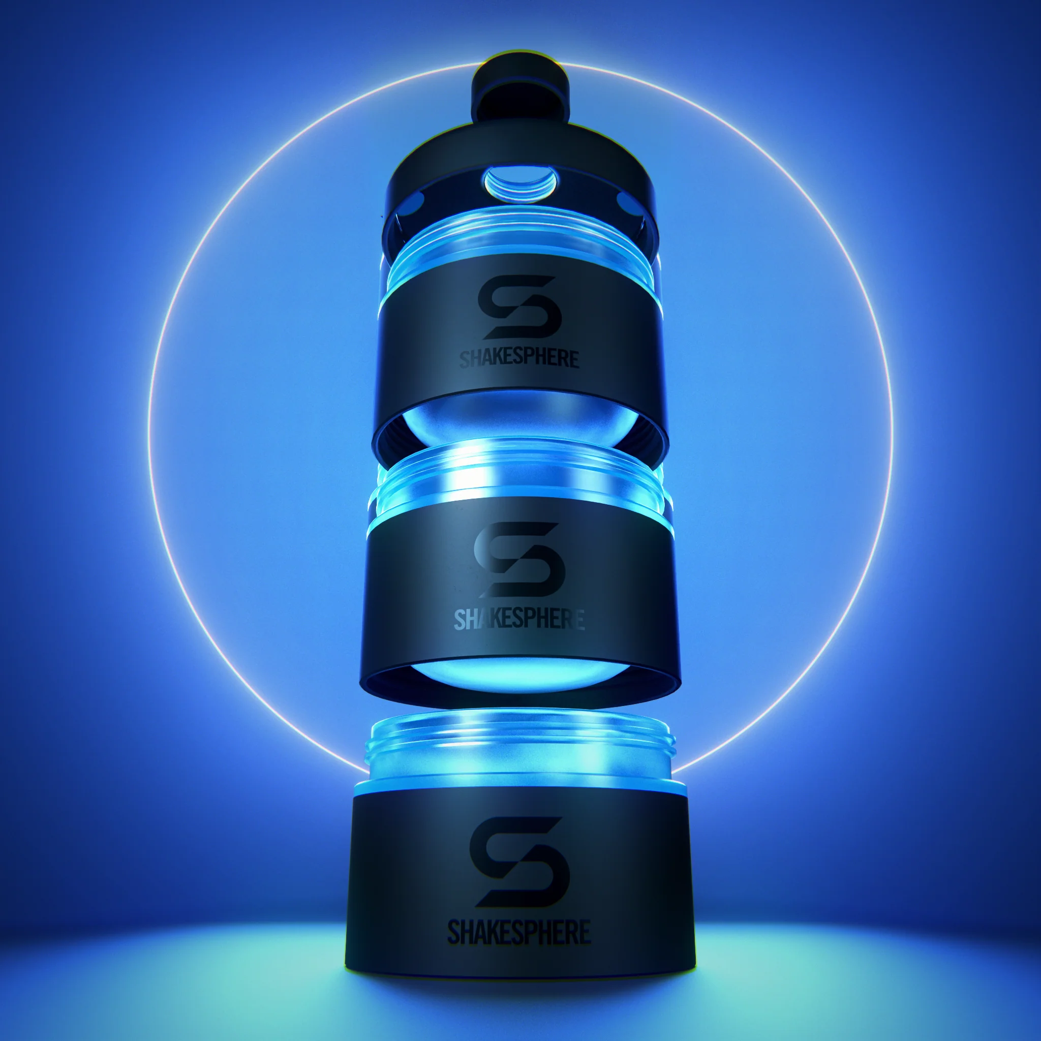 ShakeSphere Stackable Storage, Cyan Blue 85g