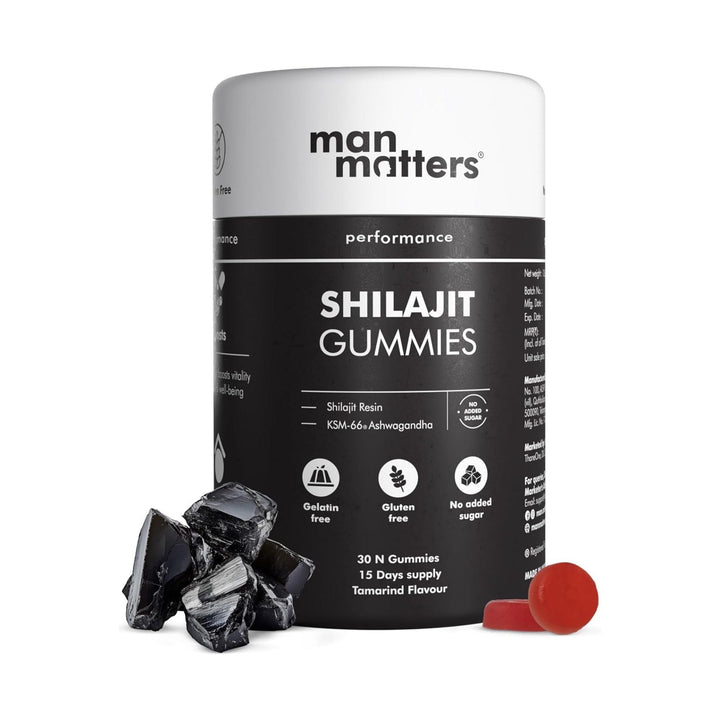 Shilajeet Gummies, Pure Himalayan Shilajit, with 75% Fulvic Acid & KSM 66 Ashwagandha