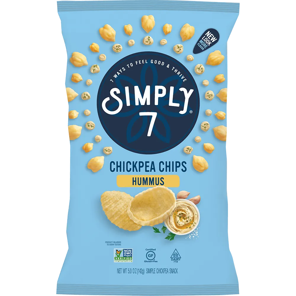 Simply 7 Chickpea Chips Hummus 130g