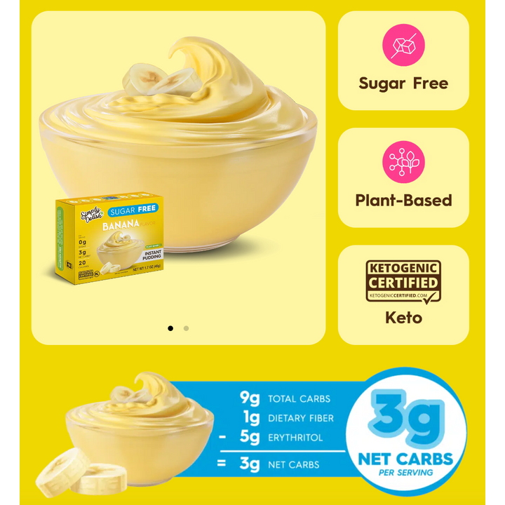 Simply Delish Banana Pudding KETO Friendly Sugar Free 48g