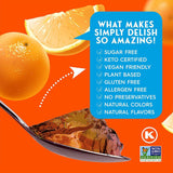 Simply Delish Orange Jelly KETO Friendly Sugar Free 0g Net Carbs 5 Calories 20g