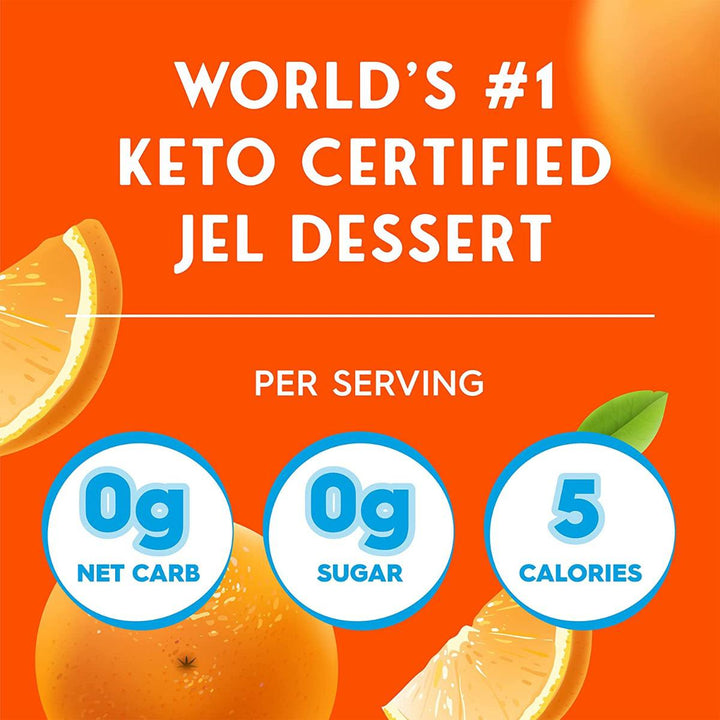 Simply Delish Orange Jelly KETO Friendly Sugar Free 0g Net Carbs 5 Calories 20g