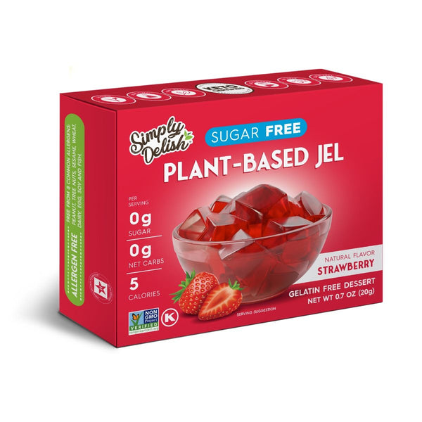 Simply Delish Strawberry Jelly KETO Friendly Sugar Free 0g Net Carbs 5 Calories 20g