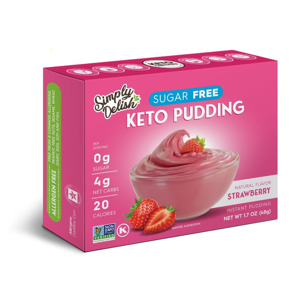 Simply Delish Strawberry Pudding KETO Friendly Sugar Free 48g