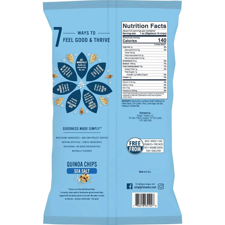 Simply7 Chips Quinoa Sea Salt 79g