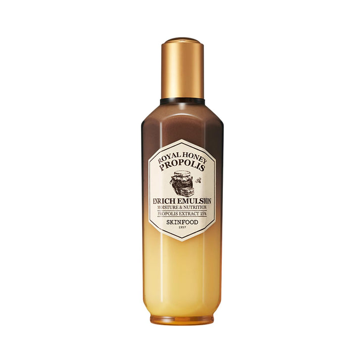 SkinFood Royal Honey Propolis Enrich Emulsion Concentrated Aged Honey Skin Nourishing & Hydrating Essential Emulsion, Skin Moisturizing & Glowing for Dry and Rough Skin 160ml