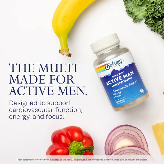 Solaray Active Man Multivitamin & Mineral & Digestive Enzyme Blends 90 VegCaps