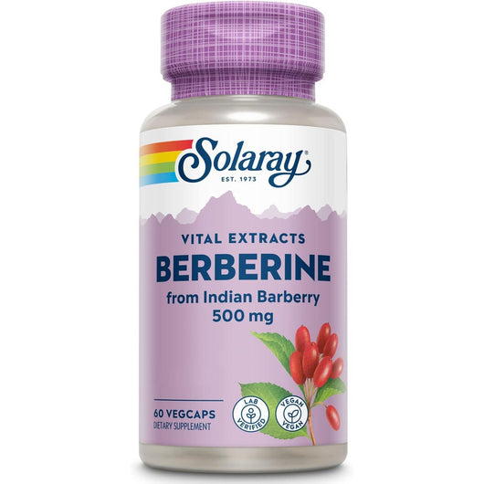 Solaray Berberine HCL 500 mg from Indian Barberry Root, Berberine HCl Extract 60 Vegetable Capsules