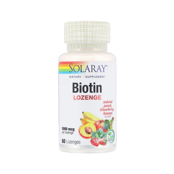 Solaray Biotin Lozenge 5000mcg (vitamin B7) 60 Lozenges