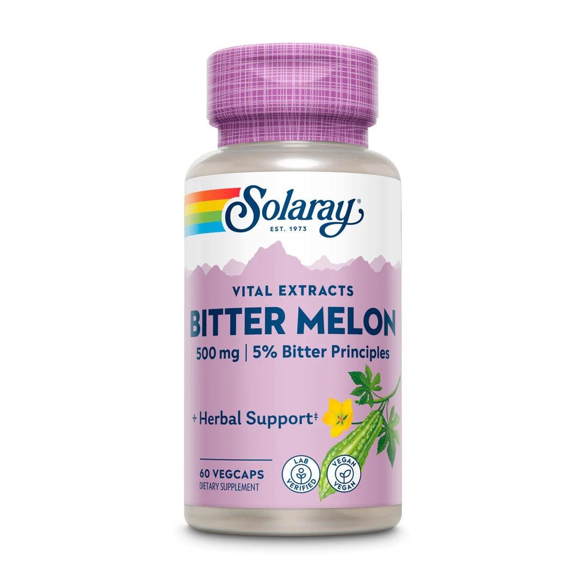 Solaray Bitter Melon Fruit Extract 500mg 60 Vegetable Capsules