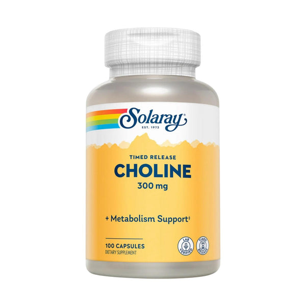 Solaray Choline, Timed-Release 300mg metabolism support 100 CAP