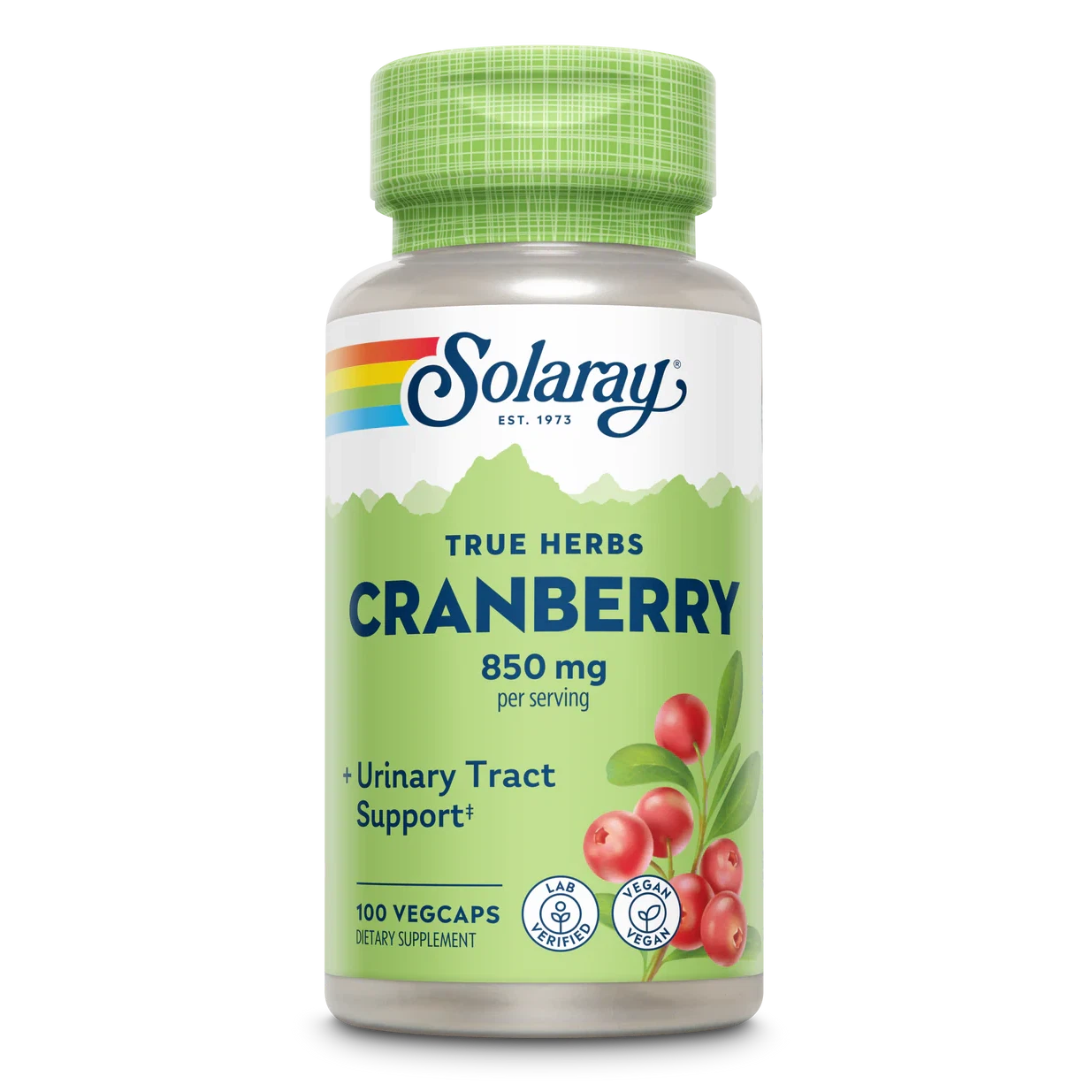 Solaray Cranberry Berry 850mg Urinary Tract Support 100 Vegetable Capsules