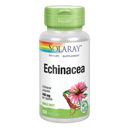 Solaray Echinacea Purpurea Root 440 mg | Healthy Immune & Respiratory Function Support | 100 VegCaps