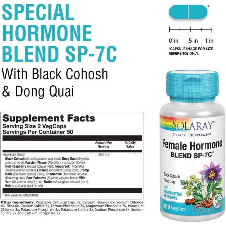 Solaray Female Hormone Blend SP-7C 100 vegcaps