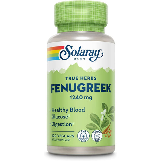 Solaray Fenugreek Seed Extract 1240mg 100 Vegetable Capsules