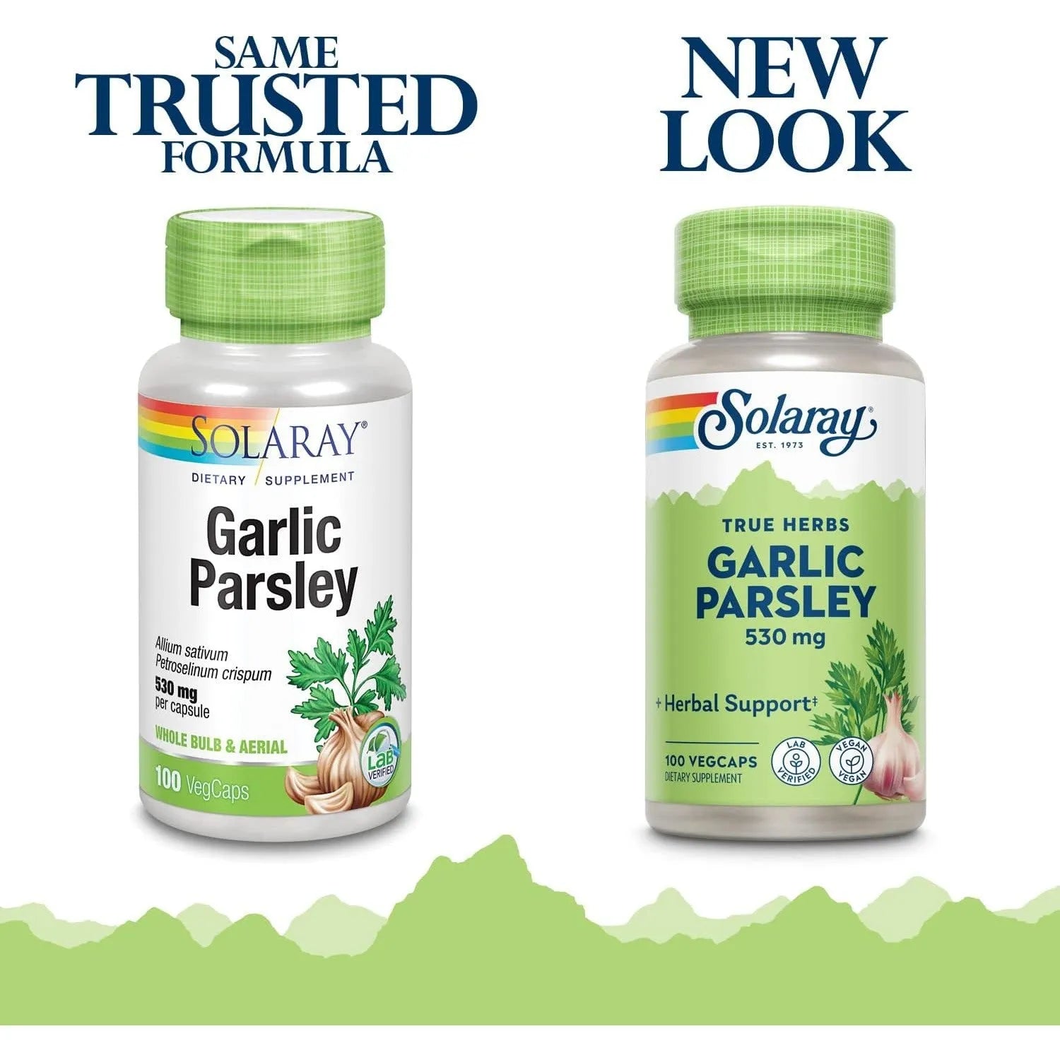Solaray Garlic Bulb & Parsley Leaf 530mg | 100 Vegetable Capsules
