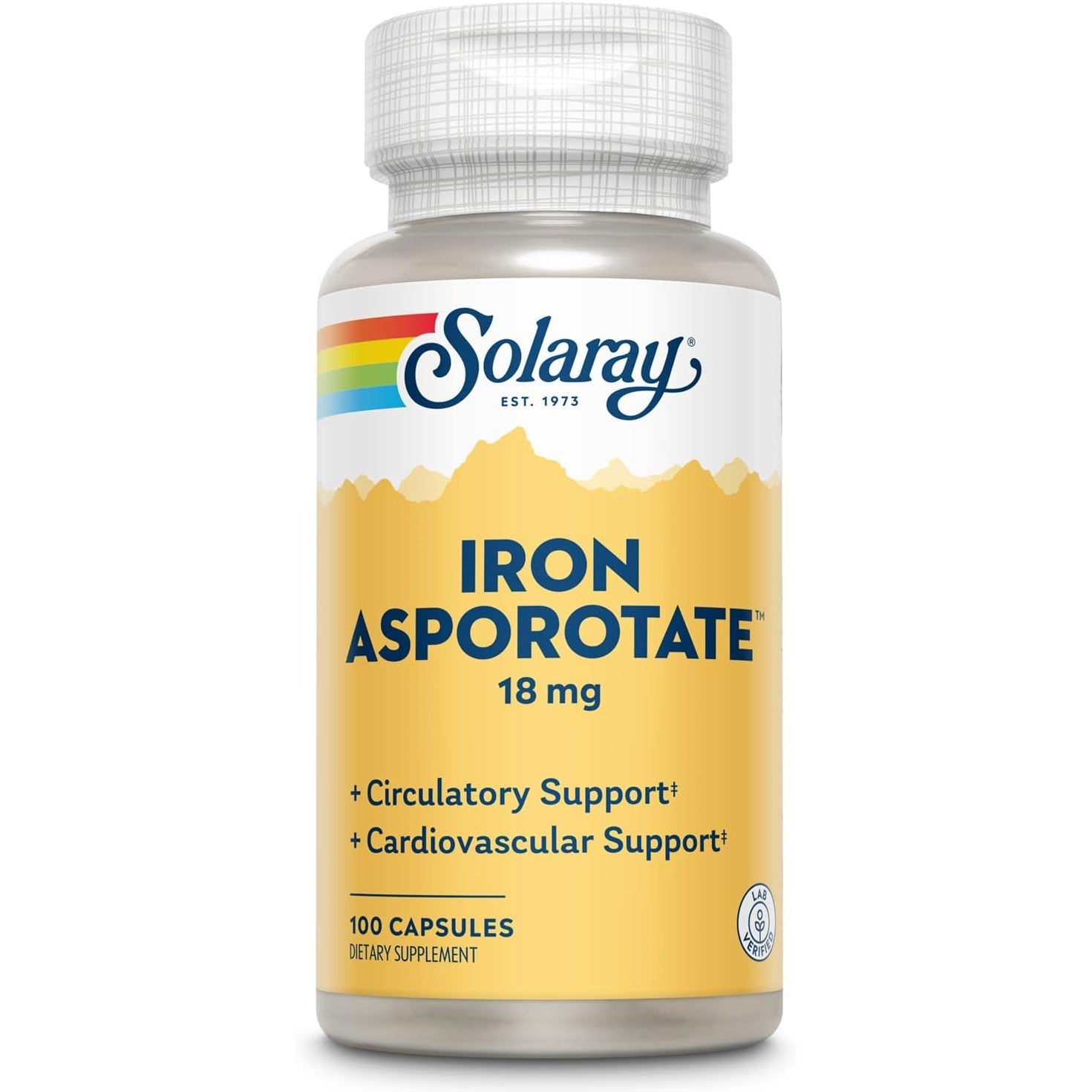 Solaray Iron Asporotate 18mg