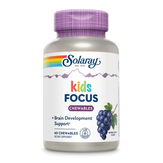 Solaray Kids Focus For Children Chewable with Natural Grape flavor 60 Chewables