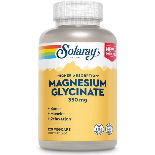 Solaray Magnesium Glycinate with BioPerine 120 Veg Capsules