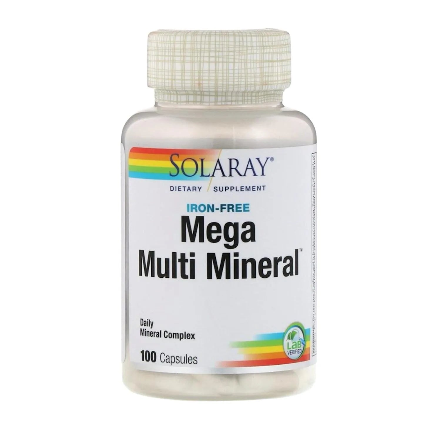 Solaray, Mega Multi Mineral, Iron Free, 100 Capsules