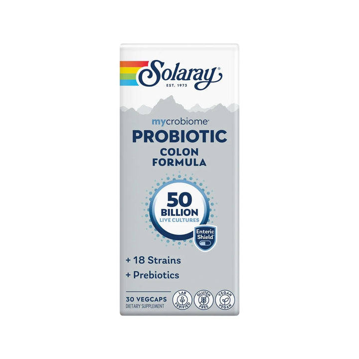 Solaray Mycrobiome Probiotic Colon Formula 50 Billion 18 Strain 30 VegCaps