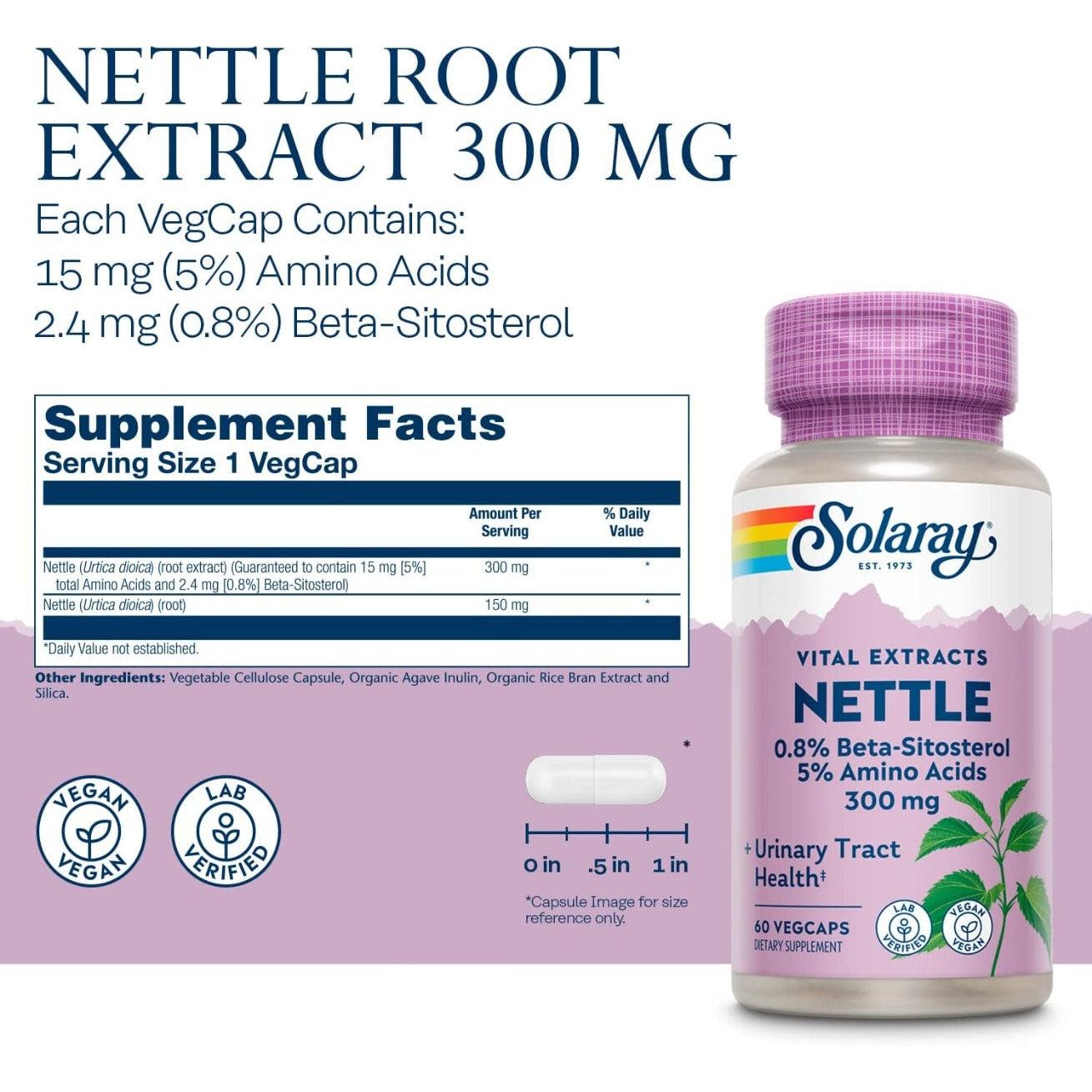 Solaray Nettle Root Extract 60 vegcaps