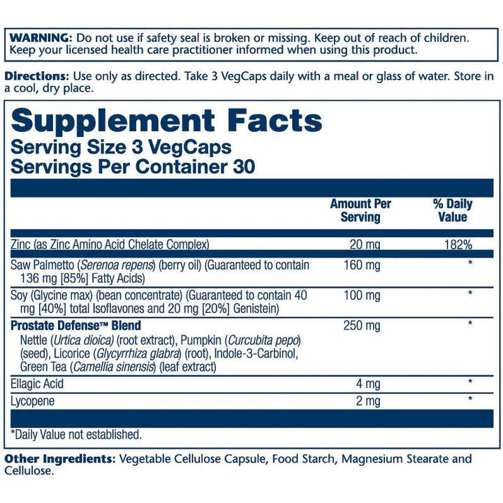 Solaray Prostate Defense 90 Vegetable Capsules